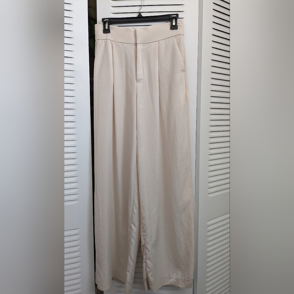 Zara Cream Wide Leg Pants